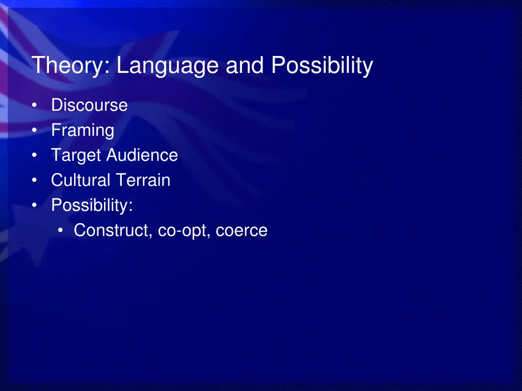 theory language and possibility