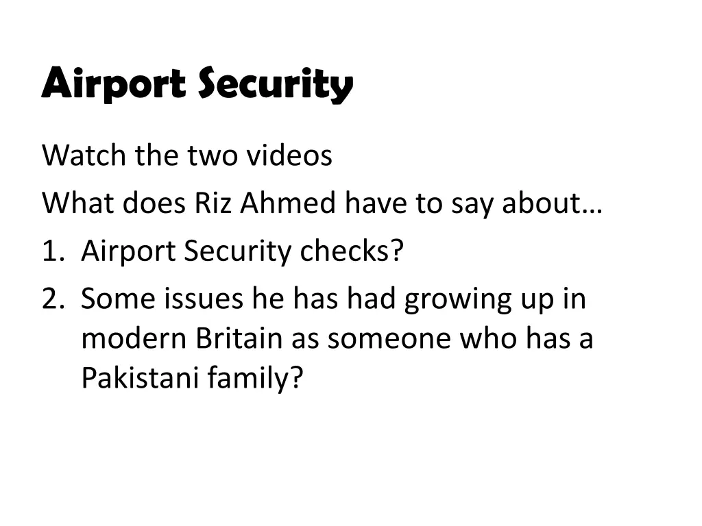 airport security