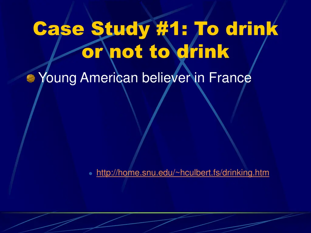 case study 1 to drink or not to drink young