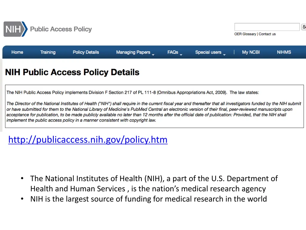 http publicaccess nih gov policy htm