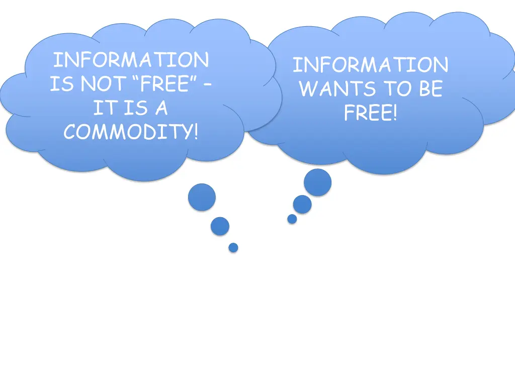 information is not free it is a commodity