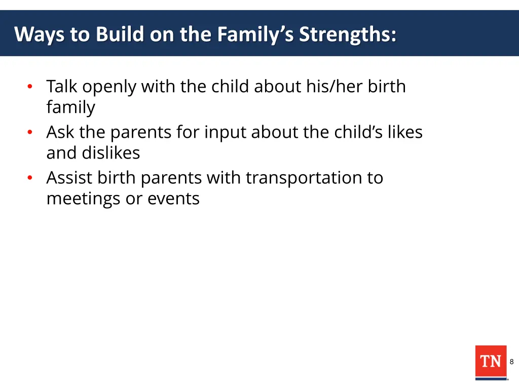 ways to build on the family s strengths