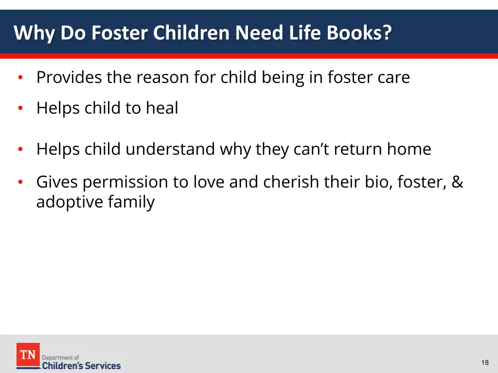 why do foster children need life books