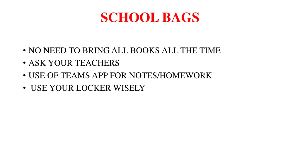 school bags