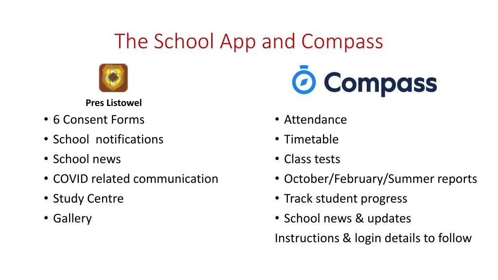 the school app and compass