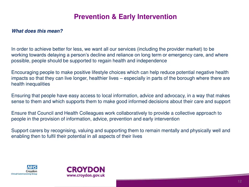 prevention early intervention