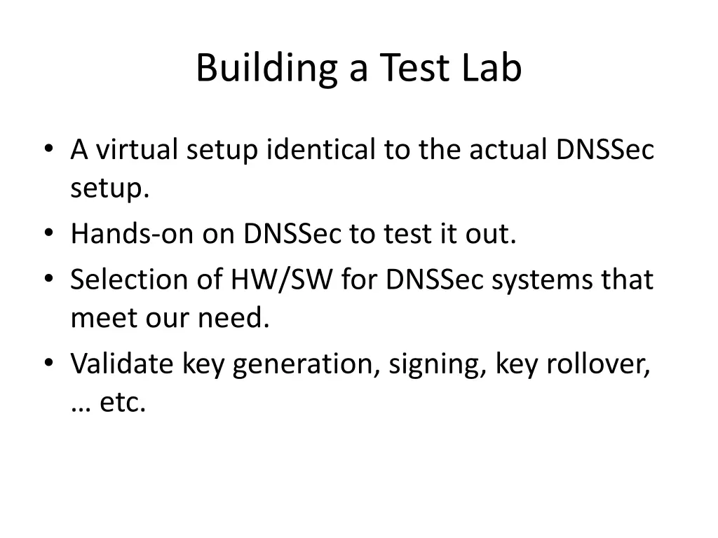 building a test lab