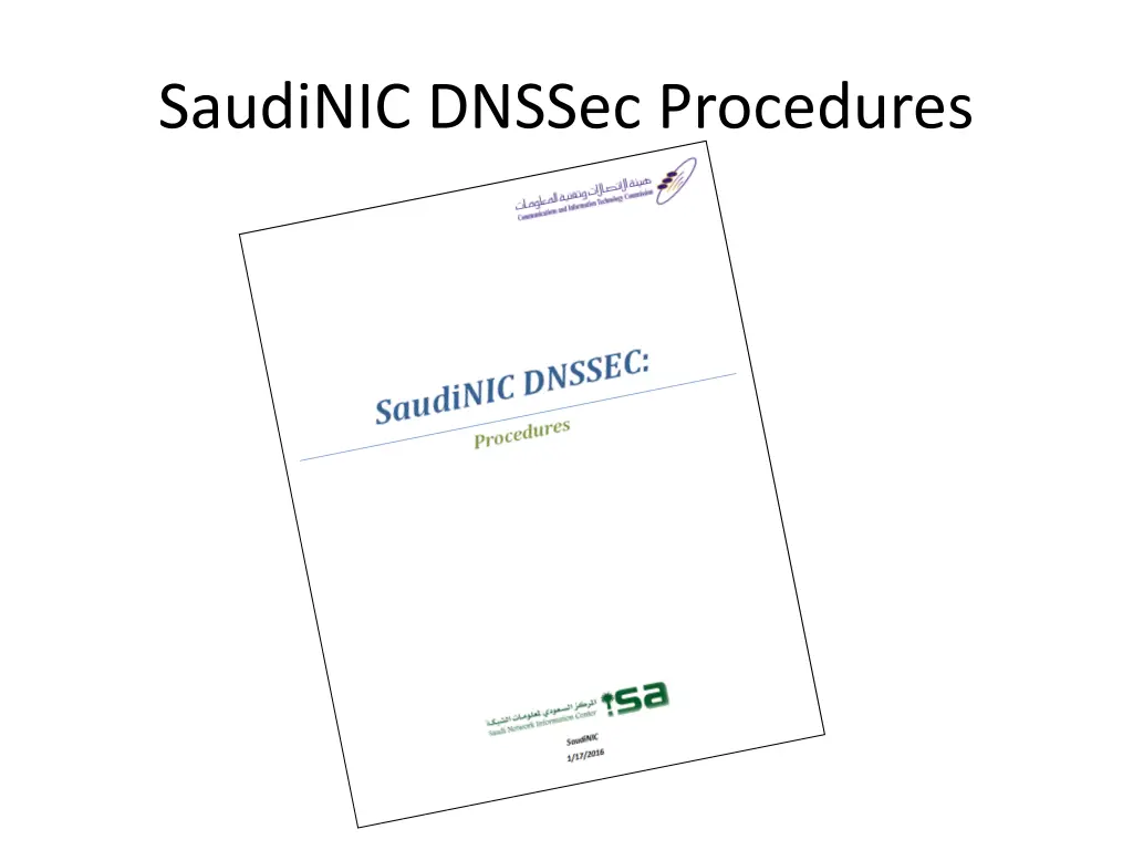 saudinic dnssec procedures