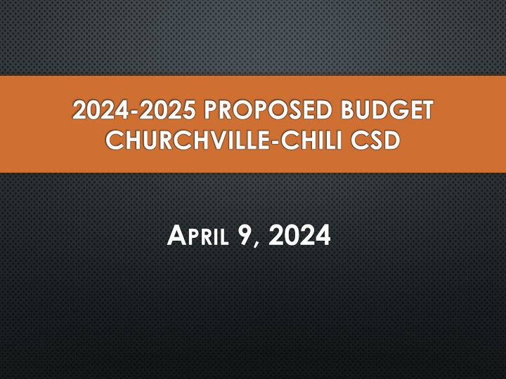 2024 2025 proposed budget churchville chili csd