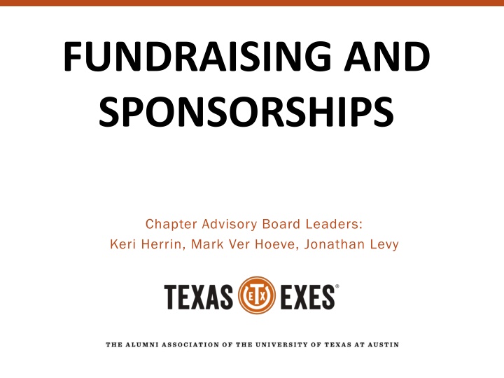 fundraising and sponsorships