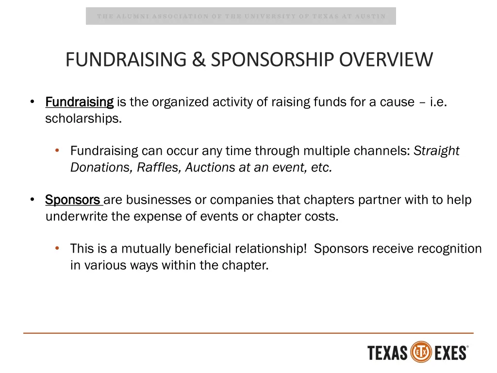 fundraising sponsorship overview