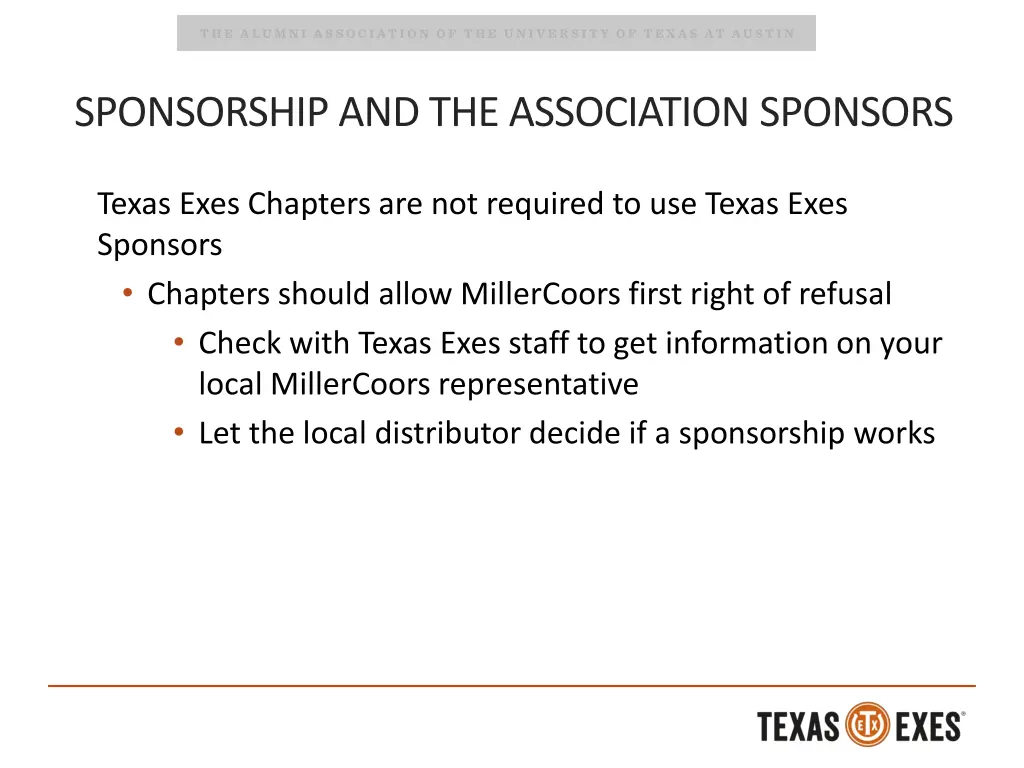 sponsorship and the association sponsors