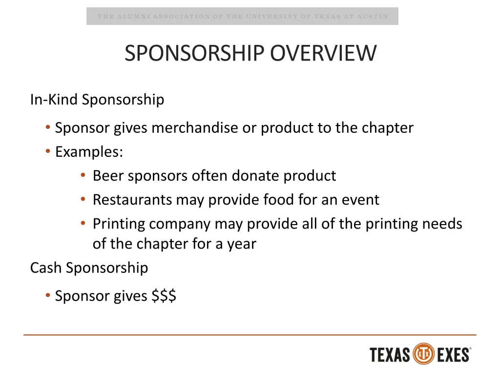 sponsorship overview