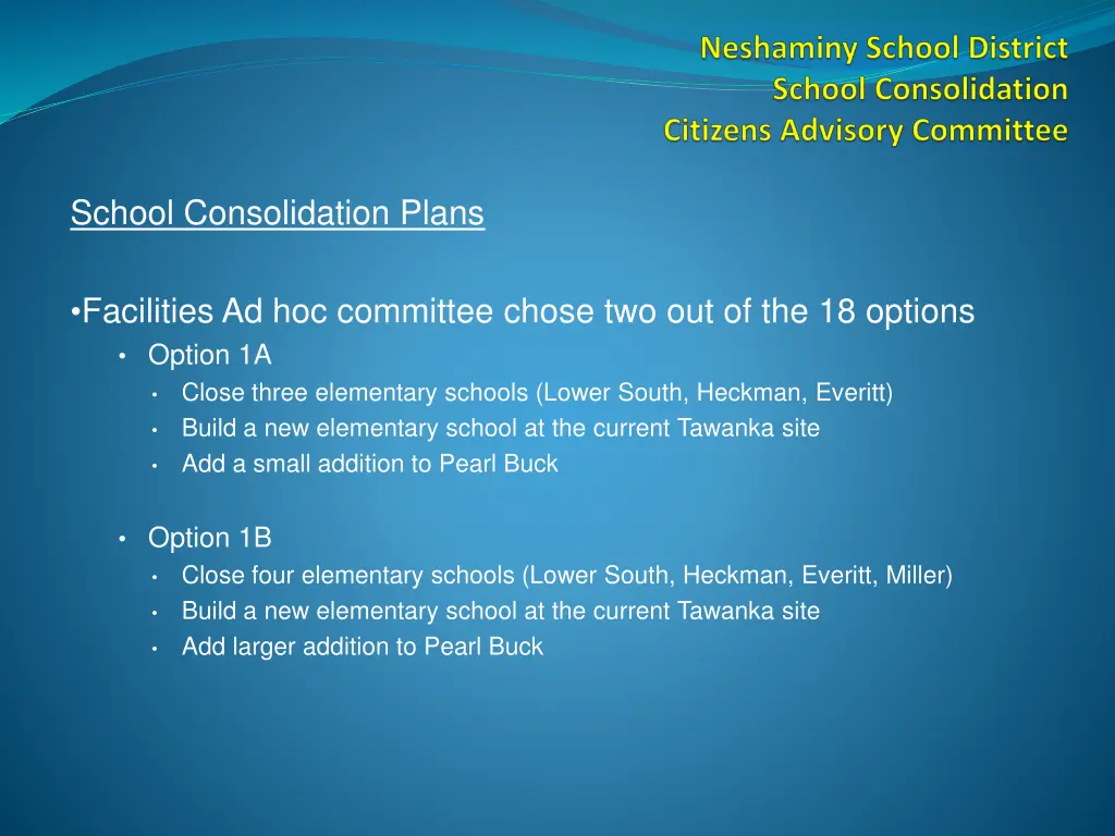 school consolidation plans