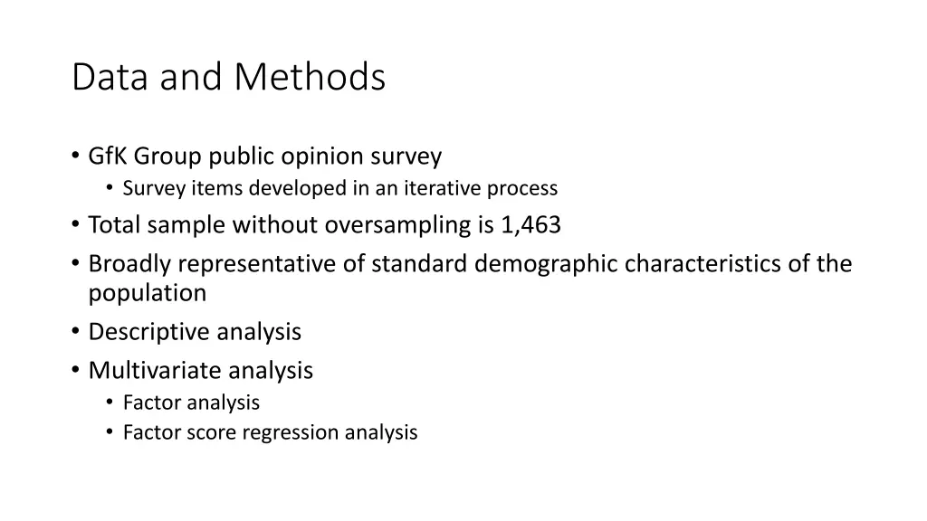 data and methods