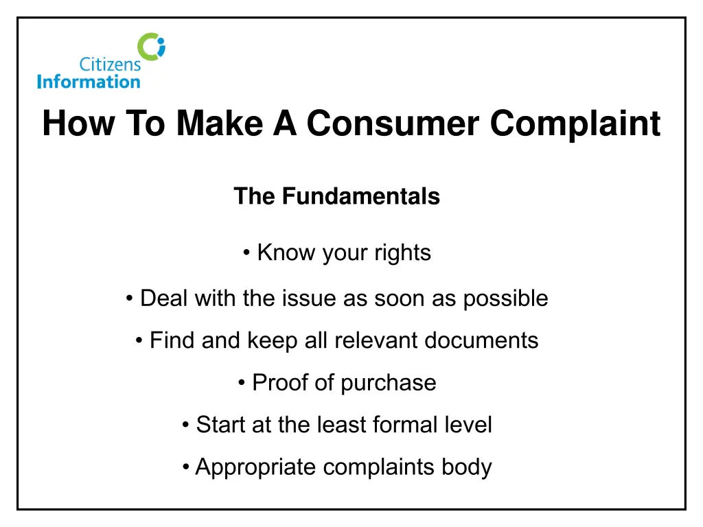 how to make a consumer complaint