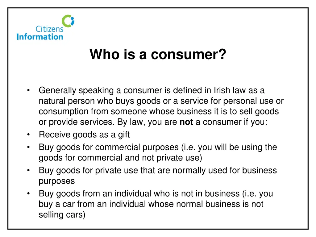 who is a consumer