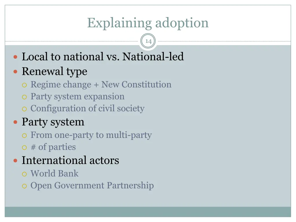 explaining adoption