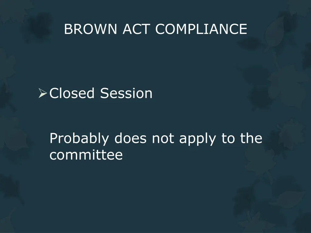 brown act compliance 12