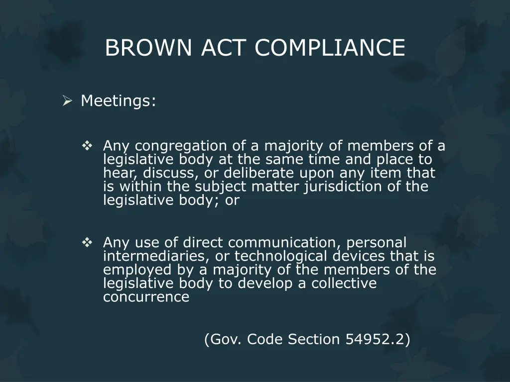 brown act compliance 2