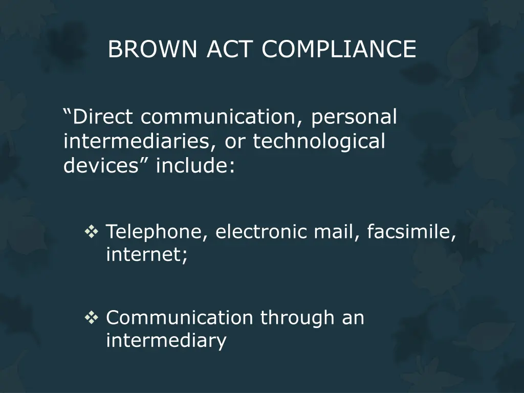 brown act compliance 5