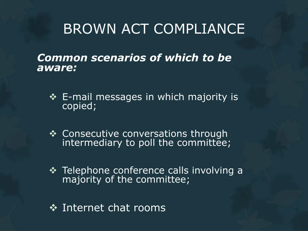 brown act compliance 6