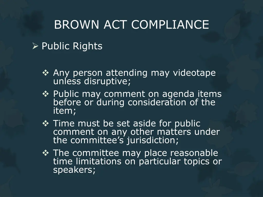 brown act compliance 9