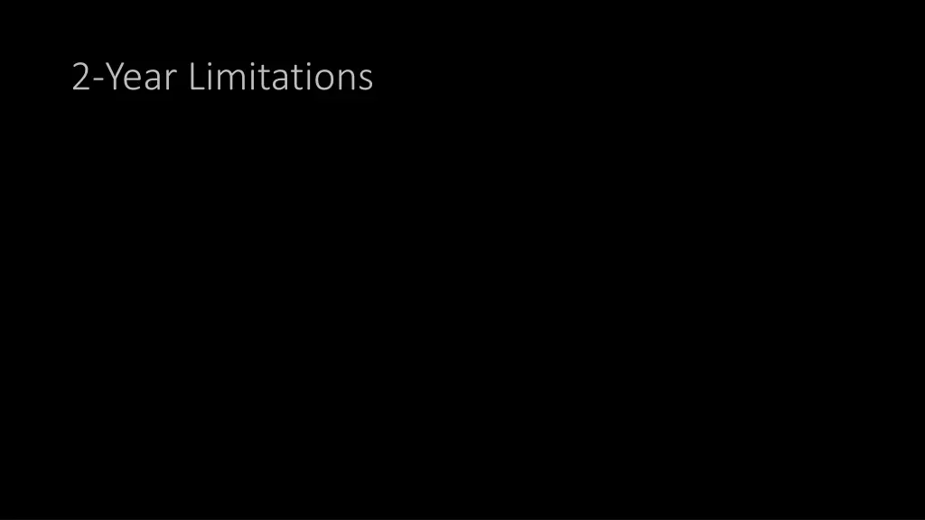 2 year limitations