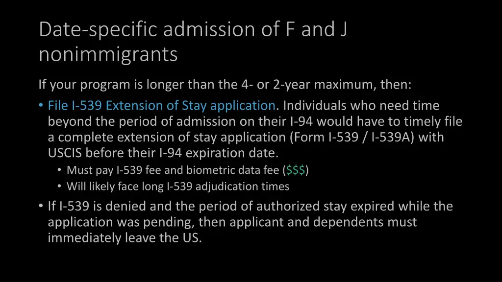 date specific admission of f and j nonimmigrants 1