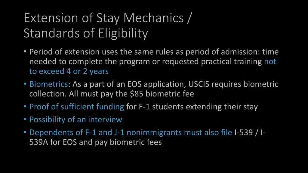 extension of stay mechanics standards 1