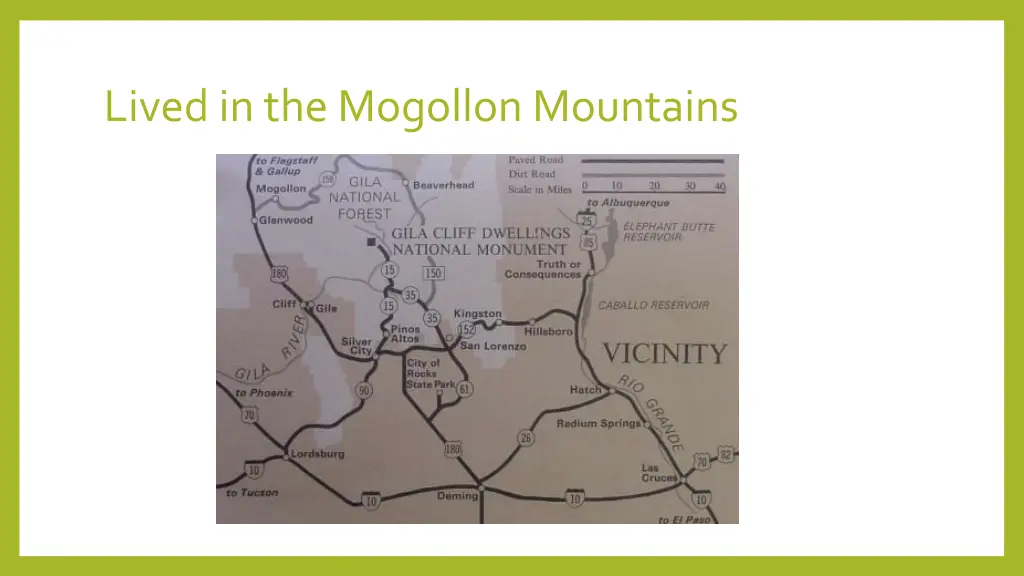 lived in the mogollon mountains