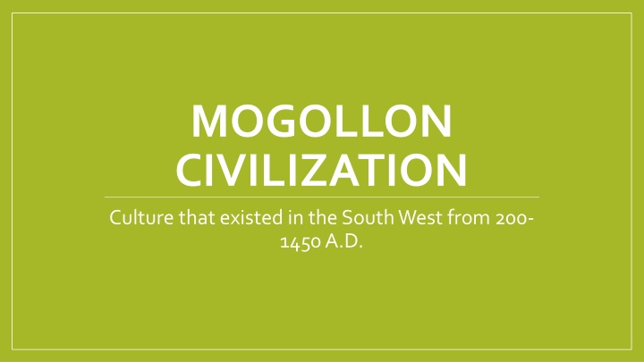 mogollon civilization culture that existed