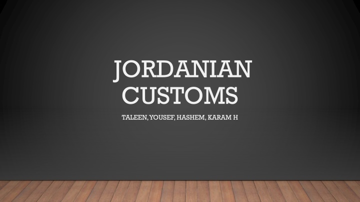 jordanian customs