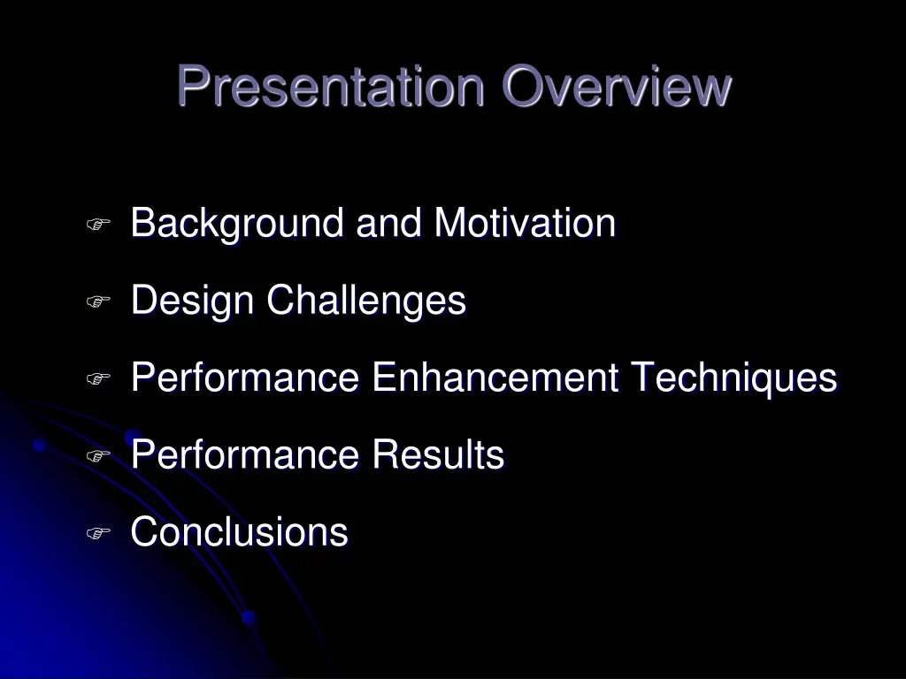 presentation overview