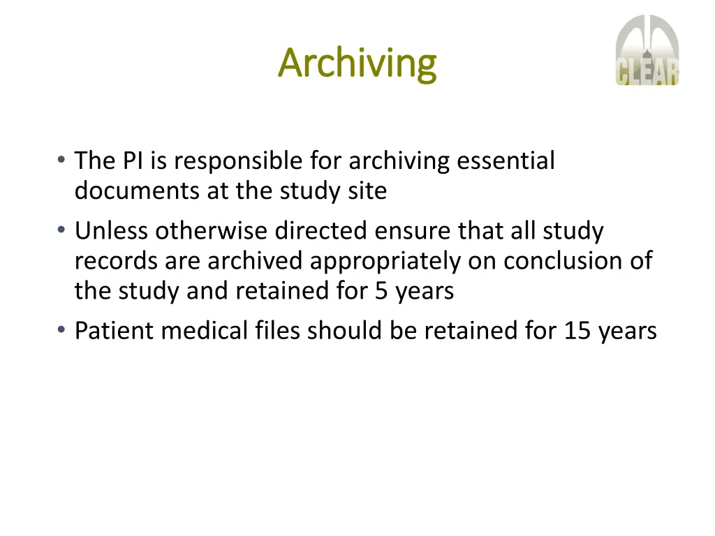 archiving archiving