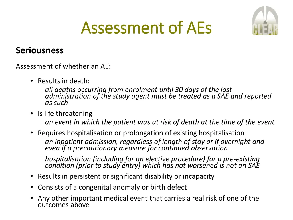 assessment of aes assessment of aes 1