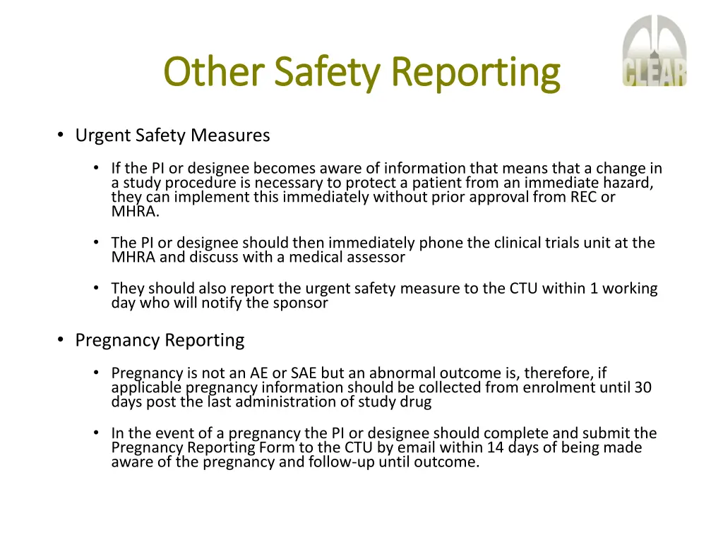 other safety reporting other safety reporting