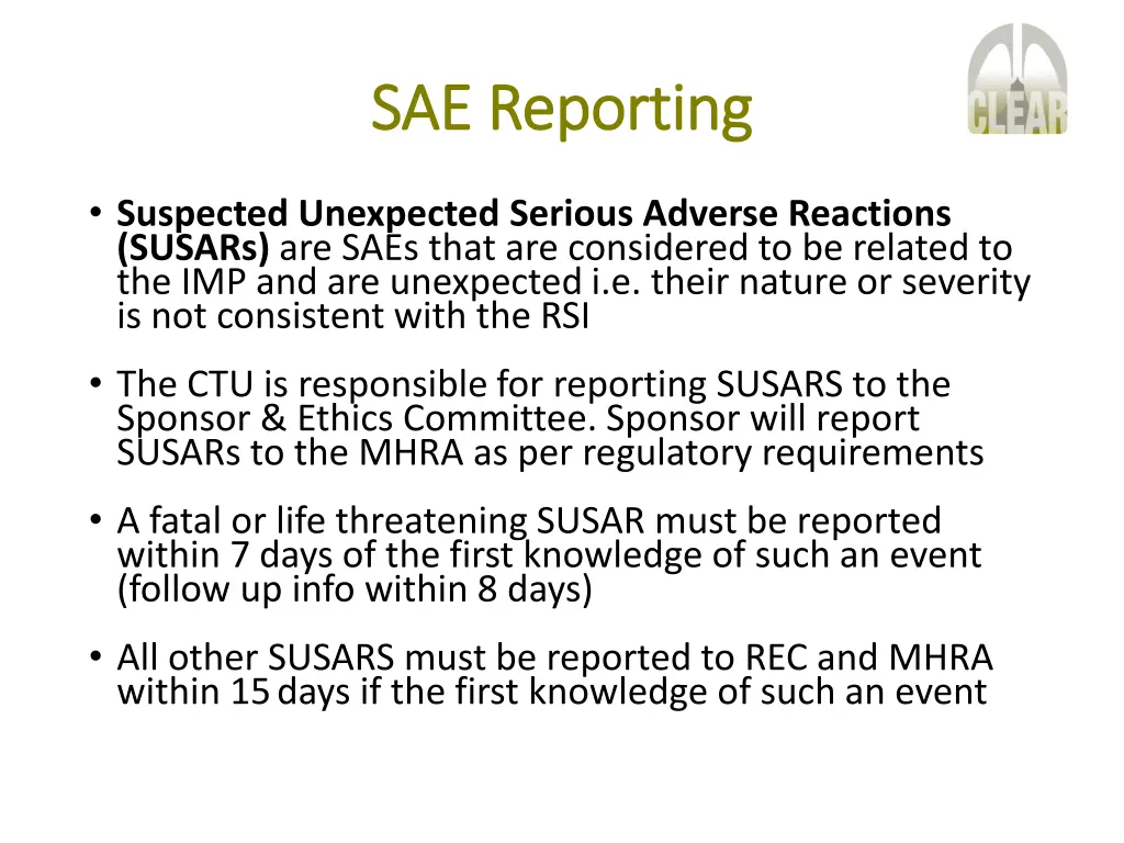 sae reporting sae reporting 1