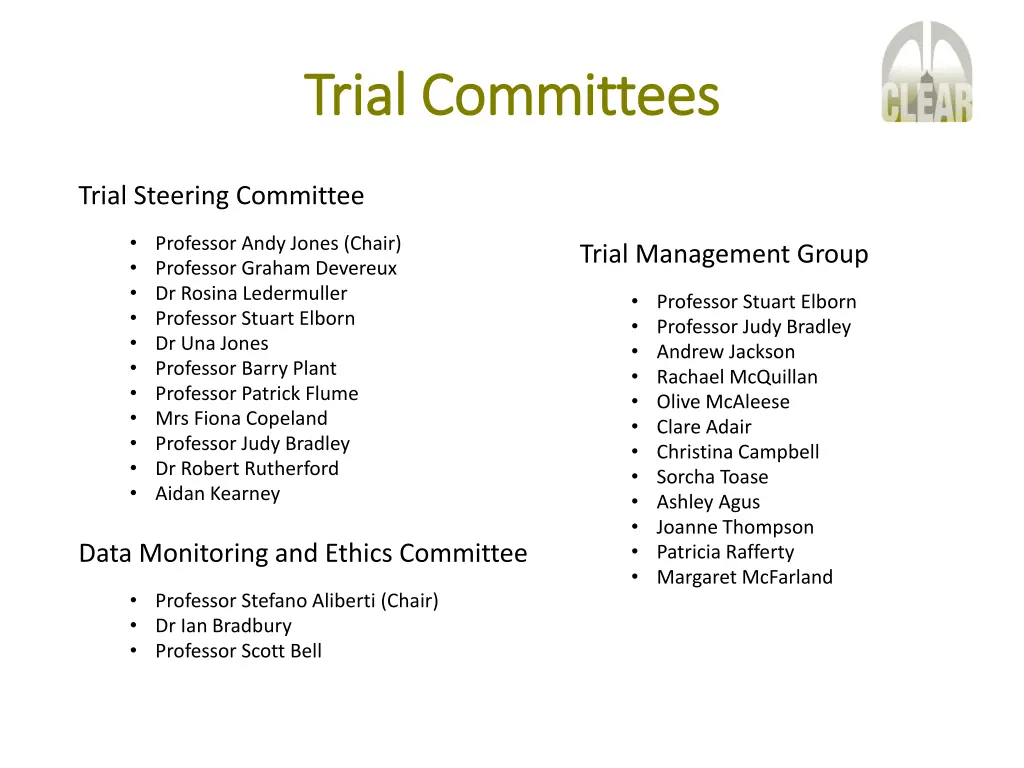 trial committees trial committees