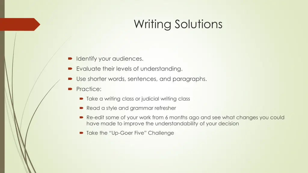 writing solutions