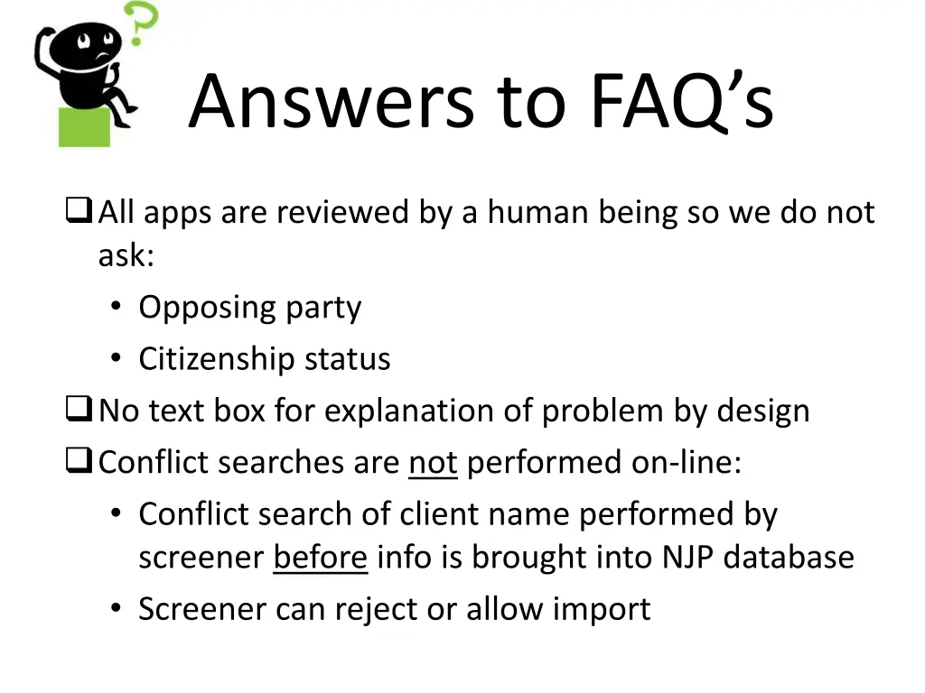 answers to faq s