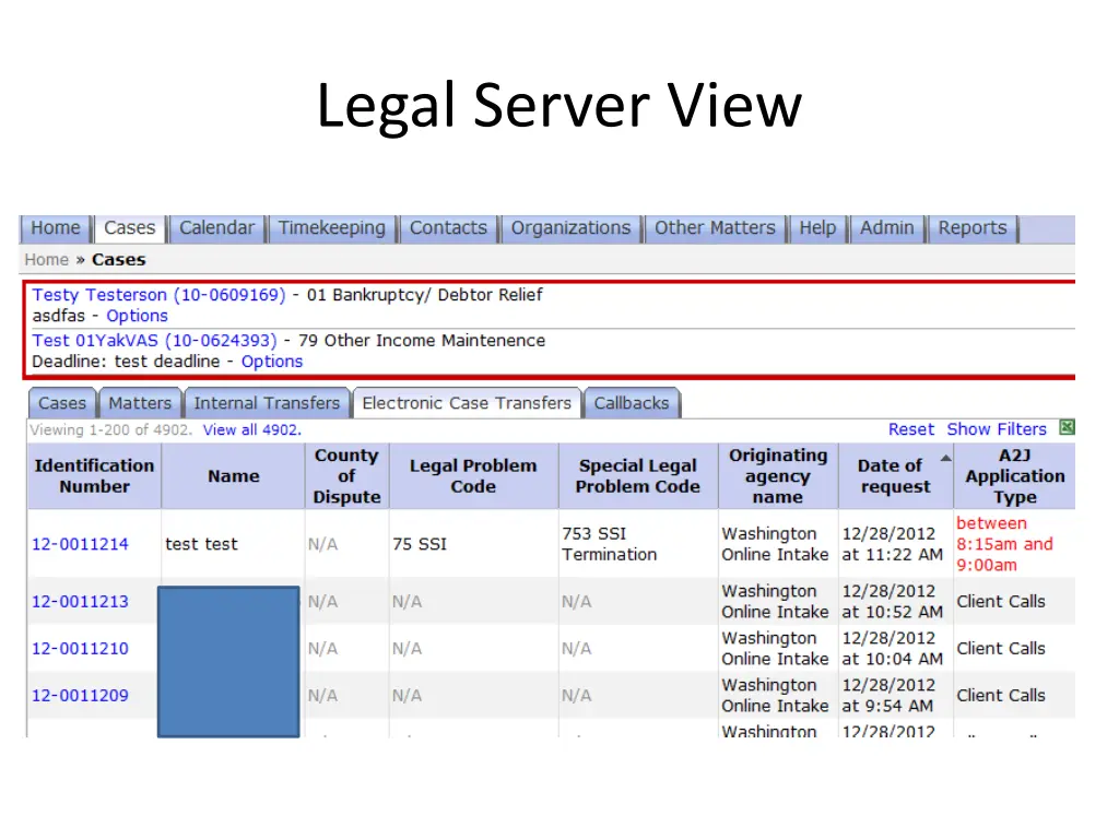 legal server view