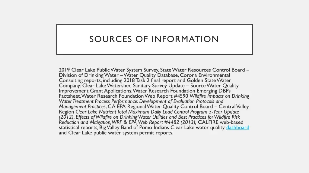 sources of information