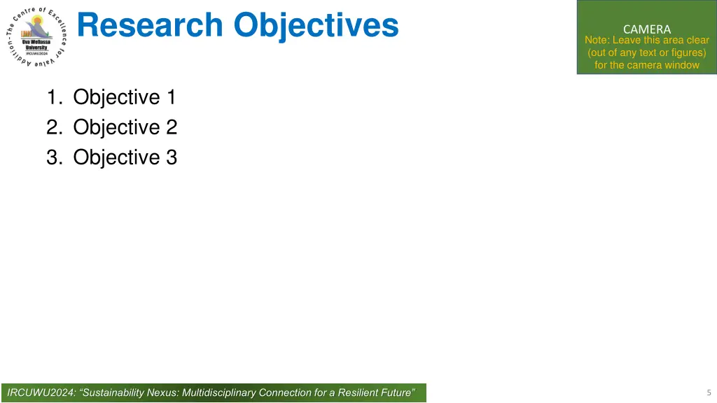 research objectives