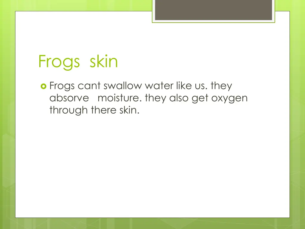 frogs skin