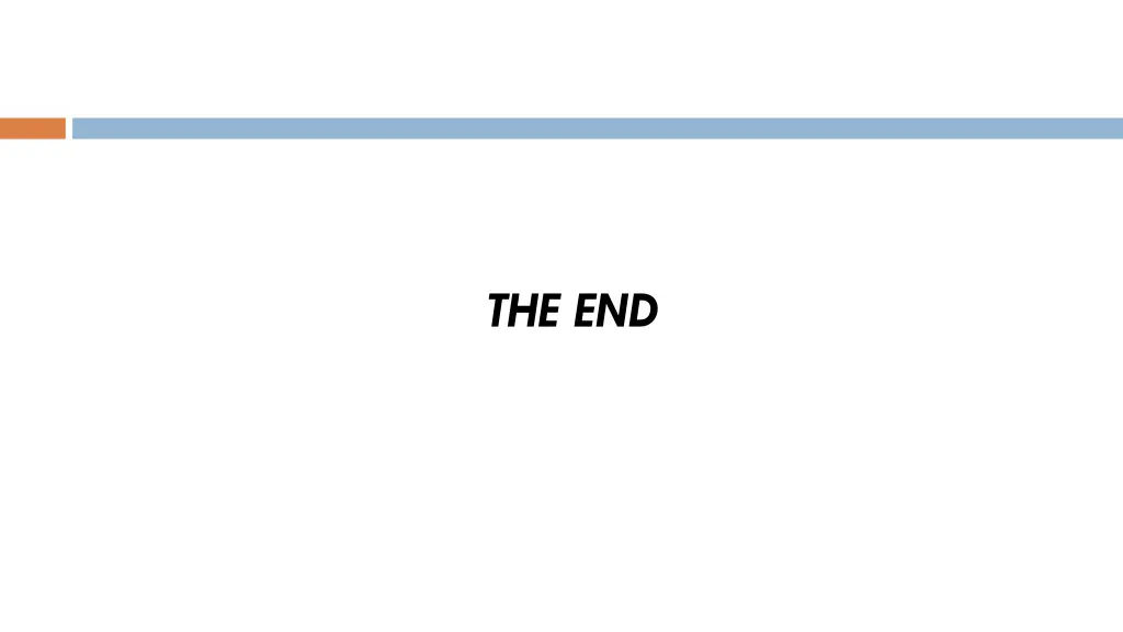 the end