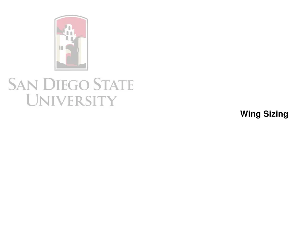 wing sizing