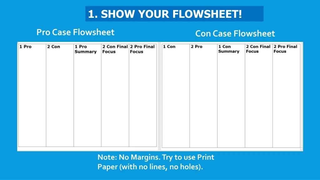 1 show your flowsheet