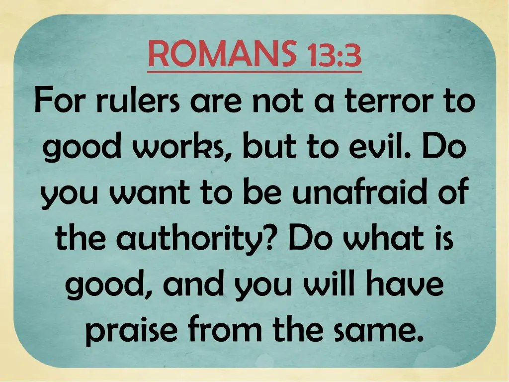 romans 13 3