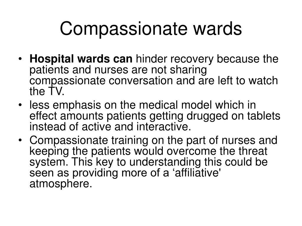 compassionate wards